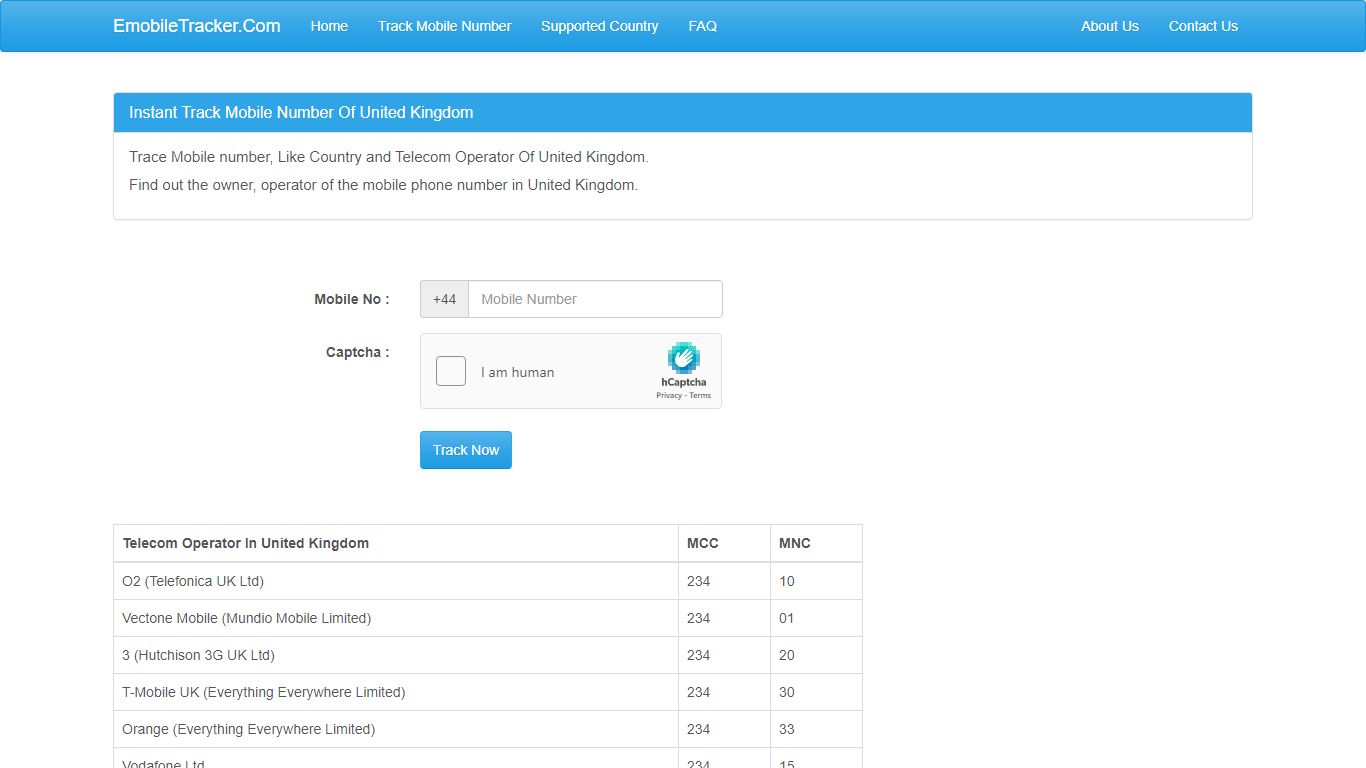 Instant Track Mobile Number Of United Kingdom - EMOBILETRACKER